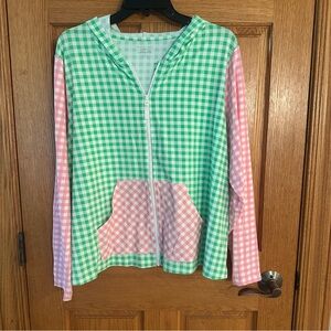 NWT Lands' End Draper Jame Long Sleeve Full Zip Hooded Rash Guard Sz 2X